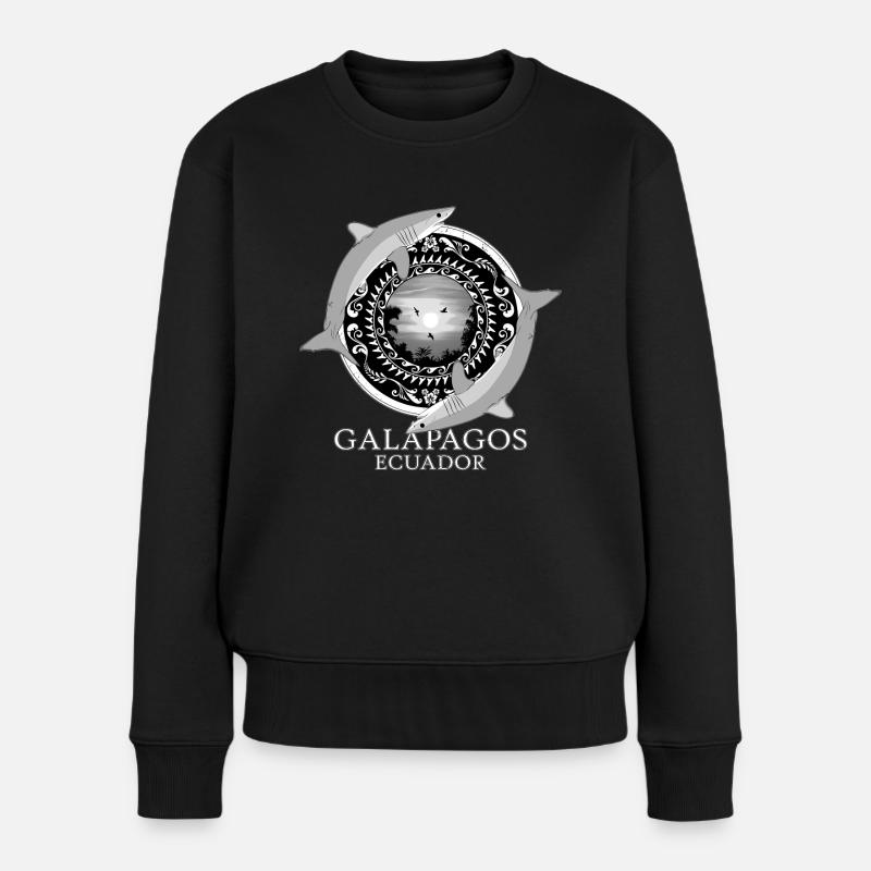Makohai Galápagos Ecuador - Frauen Premium Bio Pullover - Schwarz