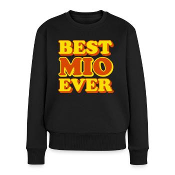 Cadeau amusant avec prénom Mio - Pull Premium bio Femme - noir - Devant - Julia (174cm)