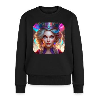 Cooles Fantasy Girl - Frauen Premium Bio Pullover - Schwarz - Vorne - Julia (174cm)