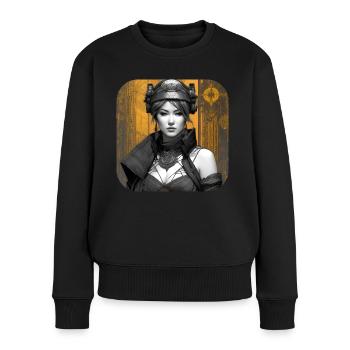 Cooles Fantasy Girl - Frauen Premium Bio Pullover - Schwarz - Vorne - Julia (174cm)