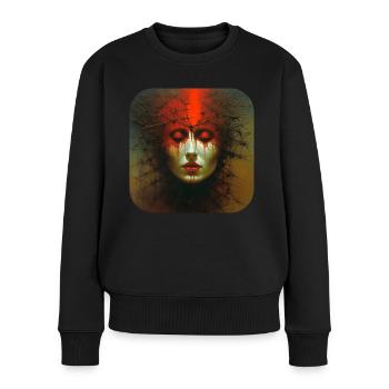 Gloomy Horror Women Face - Women's Premium Organic Jumper - black - Front - Julia (174cm)