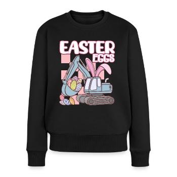 Easter eggs - Frauen Premium Bio Pullover - Schwarz - Vorne - Julia (174cm)