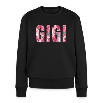 GIGI. GRAND-MÈRE - Pull Premium bio Femme - noir - Devant - Julia (174cm)