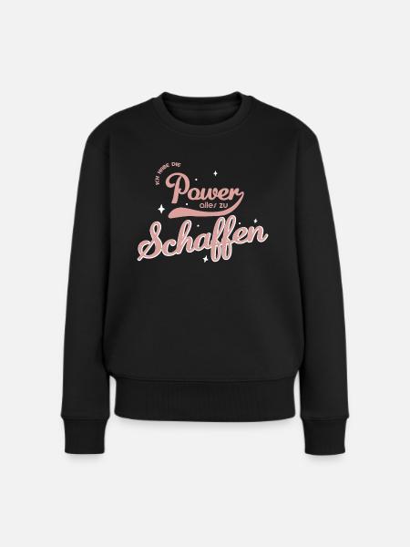 Mädchenpower - Frauen Premium Bio Pullover - Schwarz