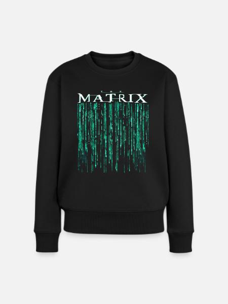 The Matrix Film Code Logo - Frauen Premium Bio Pullover - Schwarz