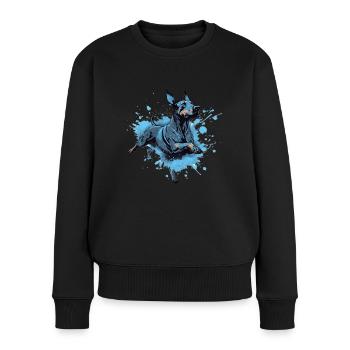 Doberman Dock-Diving into Water - Women's Premium Organic Jumper - black - Front - Julia (174cm)
