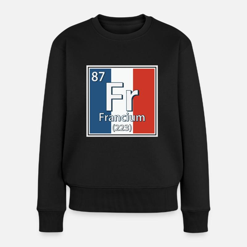 Tableau périodique des éléments francium - Pull Premium bio Femme - noir