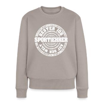 Job Sportlehrer - Frauen Premium Bio Pullover - Taupe - Vorne - Julia (174cm)
