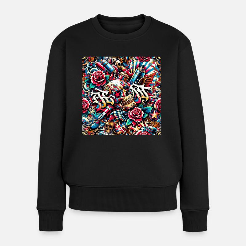 Impulsion de tatouage - Pull Premium bio Femme - noir