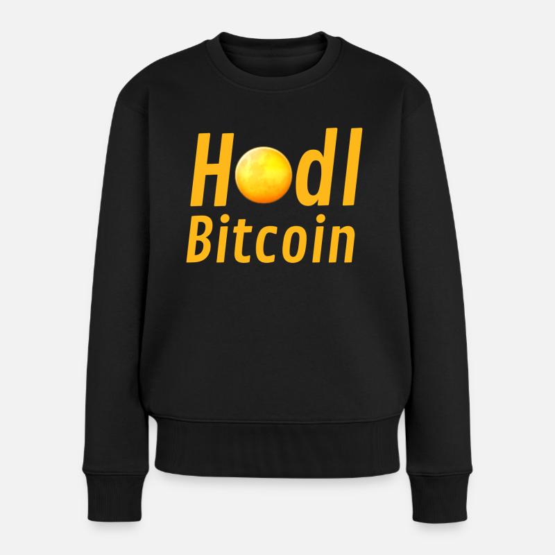 Hodl Bitcoin - Women's Premium Organic Jumper - black
