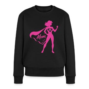 Mère est ma super-héroïne - design de maman cool - Pull Premium bio Femme - noir - Devant - Julia (174cm)