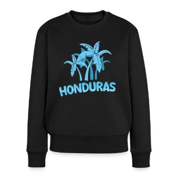Honduras Honduras - Frauen Premium Bio Pullover - Schwarz - Vorne - Julia (174cm)