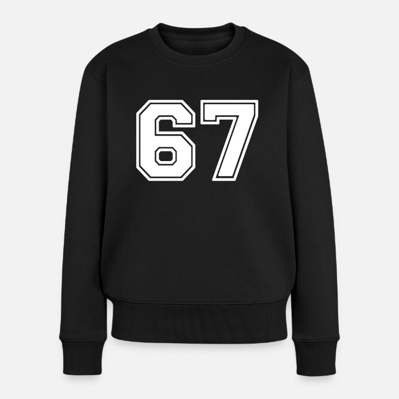 67 - Frauen Premium Bio Pullover - Schwarz