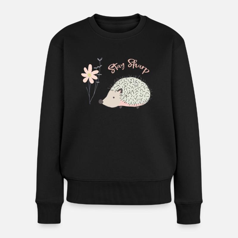 Igel | Igel - Frauen Premium Bio Pullover - Schwarz