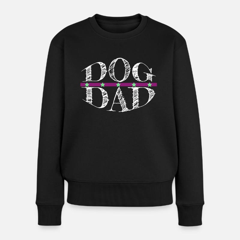dog - dog dad - Pull Premium bio Femme - noir