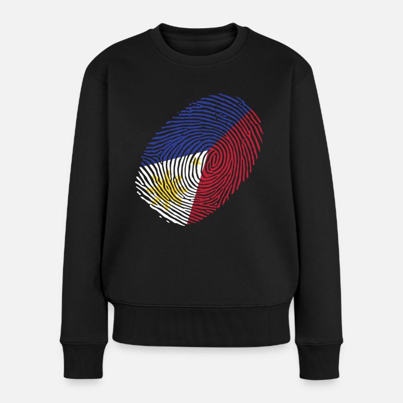 Philippinen - Frauen Premium Bio Pullover - Schwarz