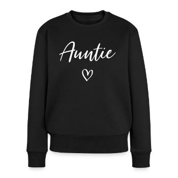 Auntie Coeur Tante - Pull Premium bio Femme - noir - Devant - Julia (174cm)
