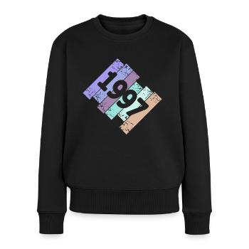 1997 - Frauen Premium Bio Pullover - Schwarz - Vorne - Julia (174cm)