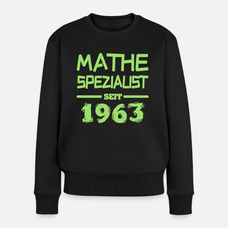 Mathespezialist 1963 - Frauen Premium Bio Pullover - Schwarz