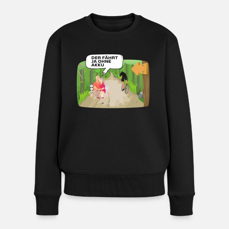 AKKULOS - Frauen Premium Bio Pullover - Schwarz