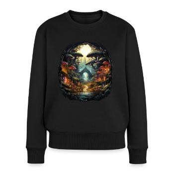 Fairy Tale Enchanted Forest - Women's Premium Organic Jumper - black - Front - Julia (174cm)