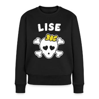 Pirate Lise Design pour les filles et les femmes - Pull Premium bio Femme - noir - Devant - Julia (174cm)