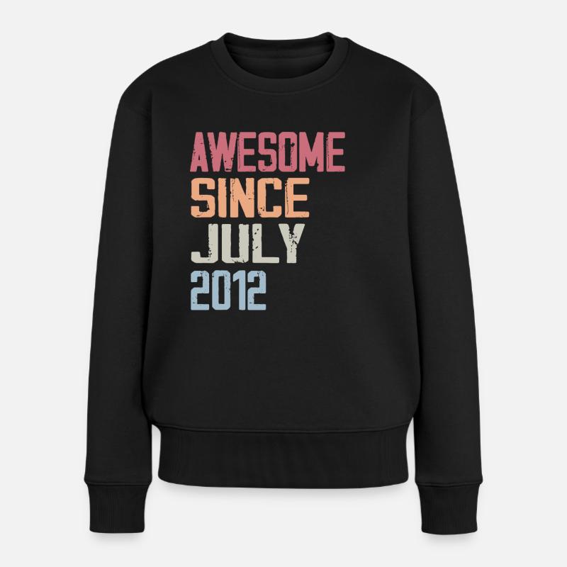 Juli 2012 Geburtstagsgeschenk Juli 2012 - Frauen Premium Bio Pullover - Schwarz