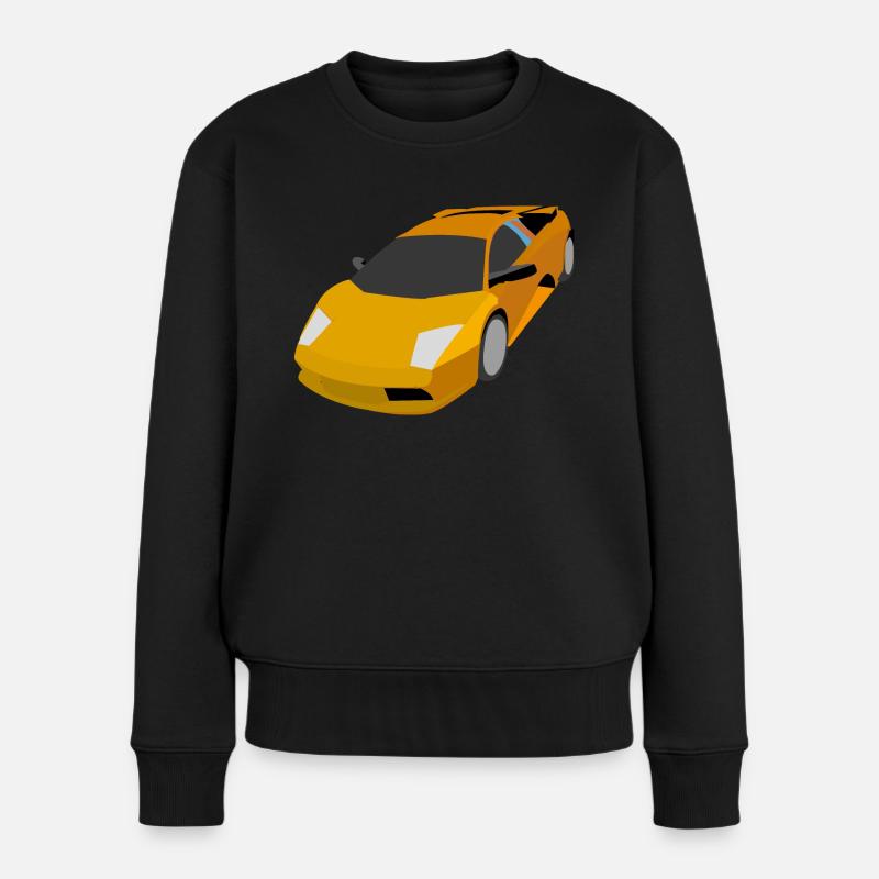 Rennauto - Frauen Premium Bio Pullover - Schwarz