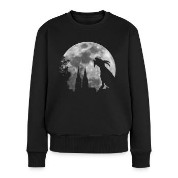 kölscher Bock Skyline Köln Fußball Geschenk - Frauen Premium Bio Pullover - Schwarz - Vorne - Julia (174cm)