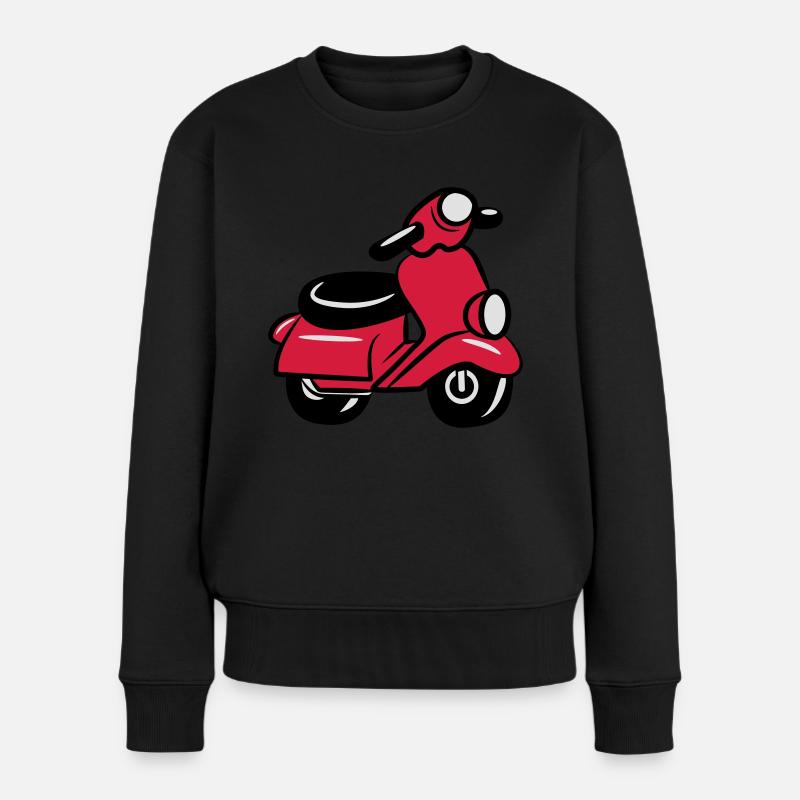 motorroller suess - Frauen Premium Bio Pullover - Schwarz