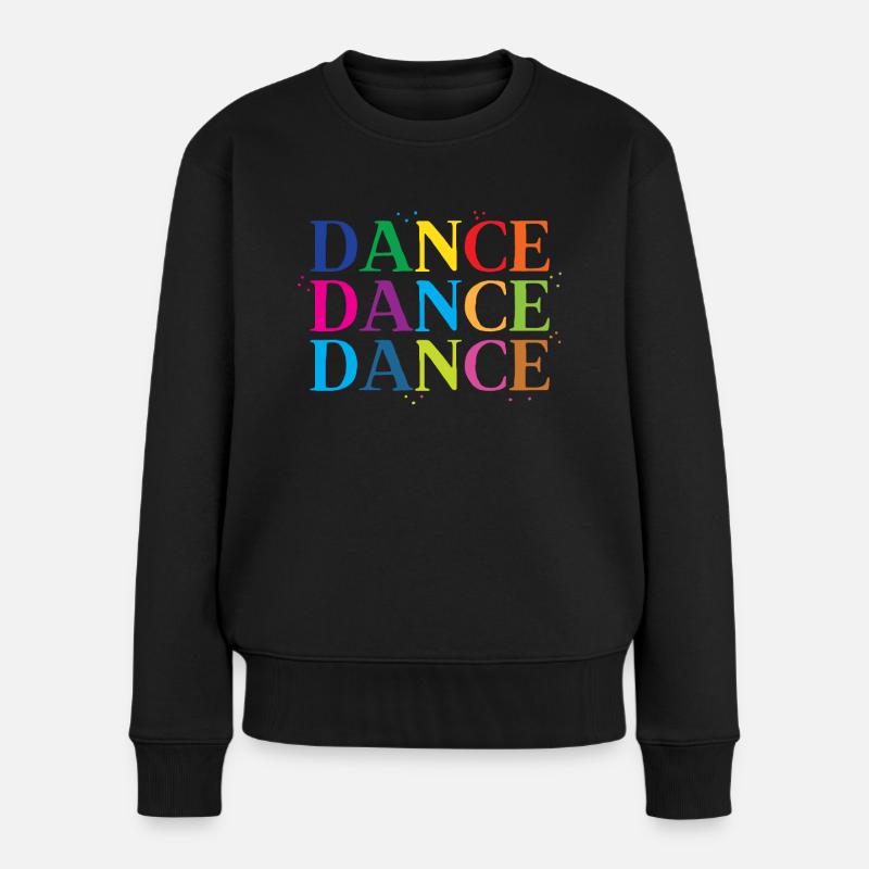 dance dance dance in rainbow - Women's Premium Organic Jumper - black