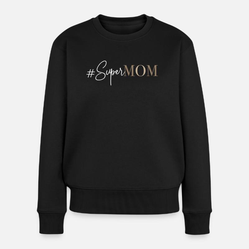 #Super maman - Pull Premium bio Femme - noir
