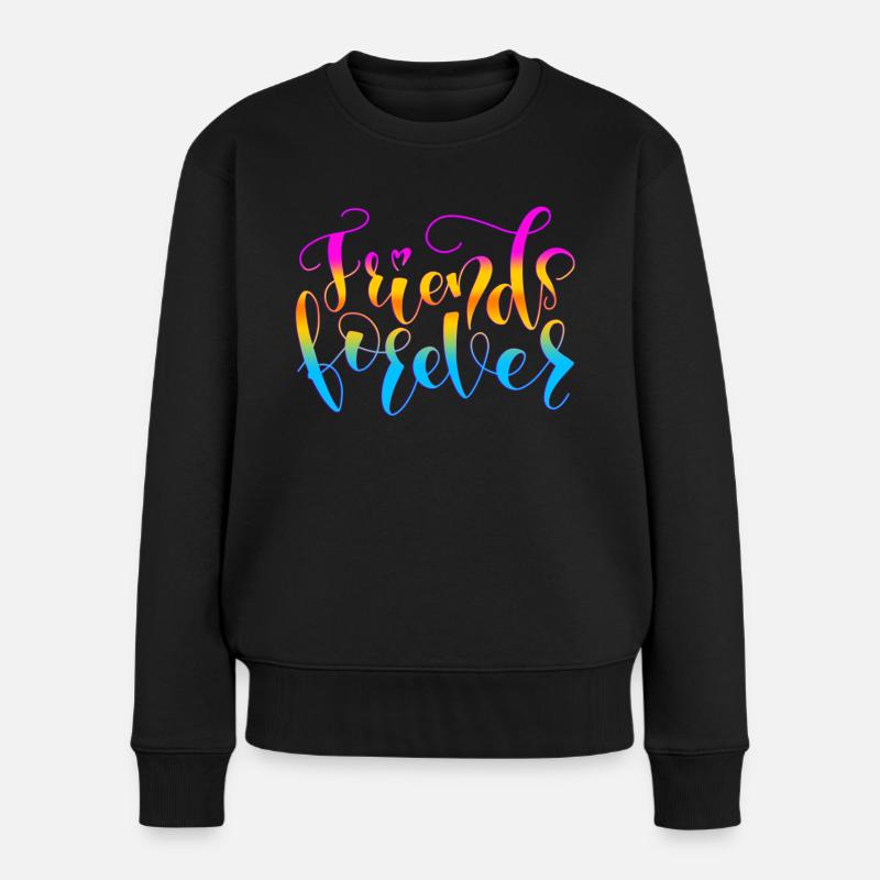 Beste Freunde - Frauen Premium Bio Pullover - Schwarz