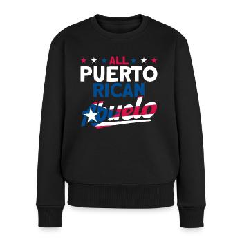 Tous les Portoricains Abuelo Porto Rico - Pull Premium bio Femme - noir - Devant - Julia (174cm)