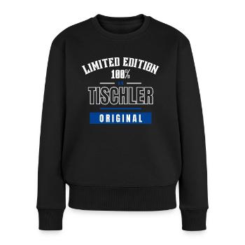 Limited Edition 100% - Tischler - Original - Frauen Premium Bio Pullover - Schwarz - Vorne - Julia (174cm)