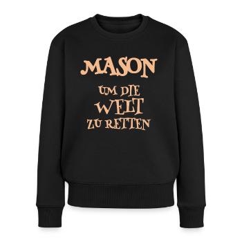 Aide-maçon - Pull Premium bio Femme - noir - Devant - Julia (174cm)