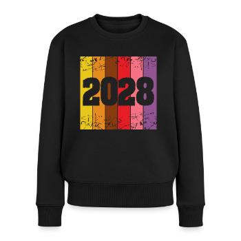2028 - Frauen Premium Bio Pullover - Schwarz - Vorne - Julia (174cm)