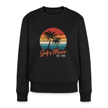 Golfe du Mexique Rétro Vintage - Pull Premium bio Femme - noir - Devant - Julia (174cm)