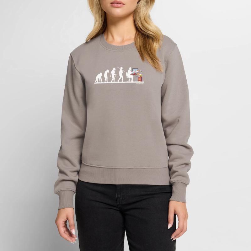 Evolution Nerd Geek Hacker Coder Programmeur Pull Premium bio Femme