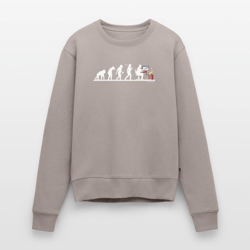 Evolution Nerd Geek Hacker Coder Programmeur Pull Premium bio Femme