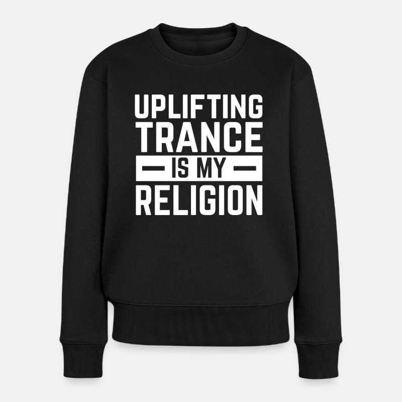 Erhebende Trance - Frauen Premium Bio Pullover - Schwarz