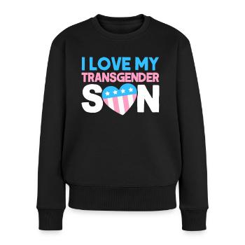 Son MOIS DE LA FIERTÉ LGBT Trans CSD - Pull Premium bio Femme - noir - Devant - Julia (174cm)