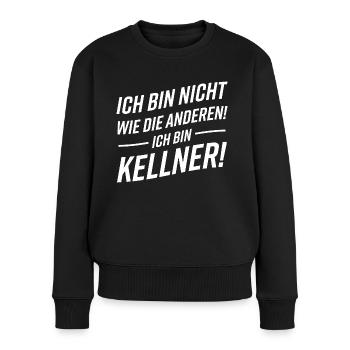 Kellner Humor Spruch - Frauen Premium Bio Pullover - Schwarz - Vorne - Julia (174cm)