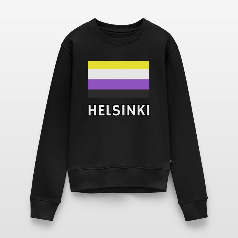 Non binary Pride Flag Helsinki Women's Premium Organic Jumper