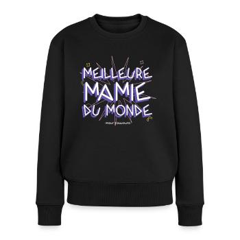 Meilleure mamie du monde. - Pull Premium bio Femme - noir - Devant - Julia (174cm)