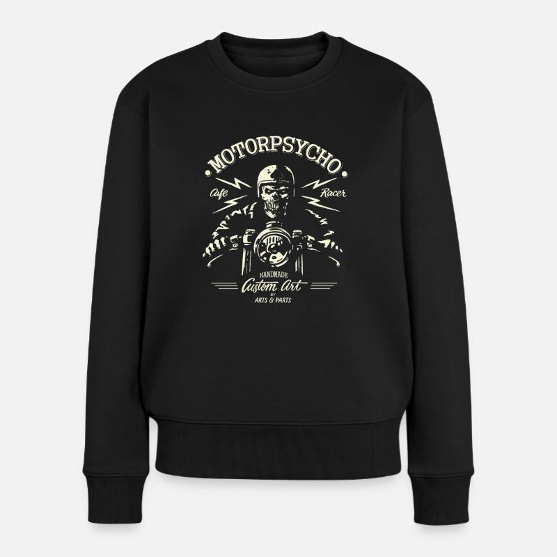 CafeRacer - Frauen Premium Bio Pullover - Schwarz