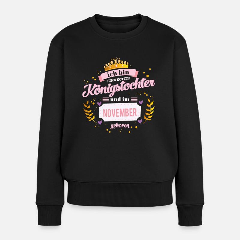 November Königstochter - Frauen Premium Bio Pullover - Schwarz