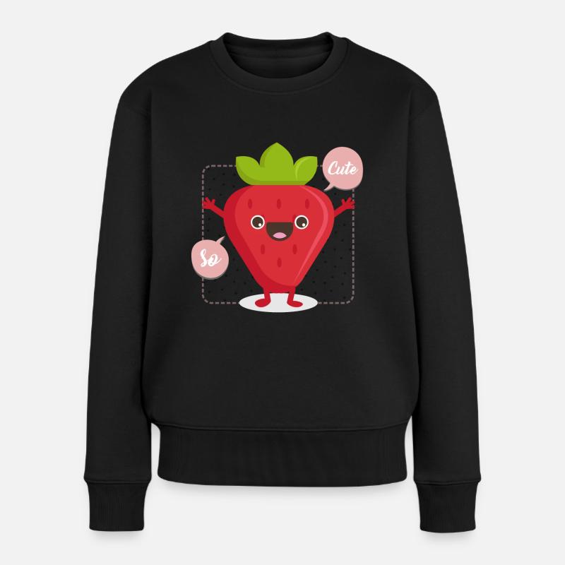 fraise so cute - Pull Premium bio Femme - noir