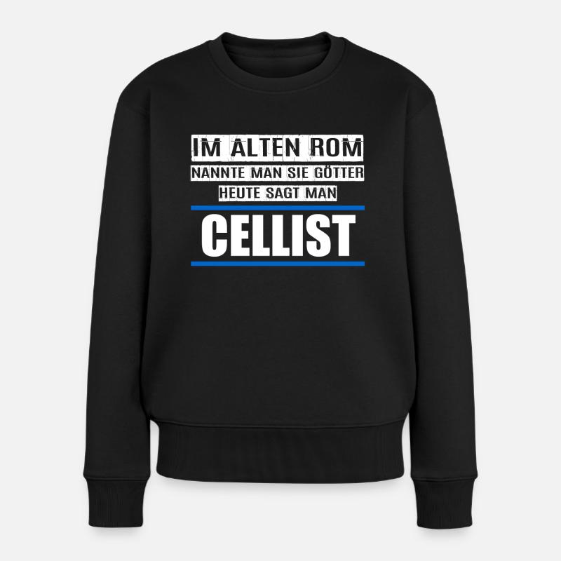 CELLIST - Frauen Premium Bio Pullover - Schwarz
