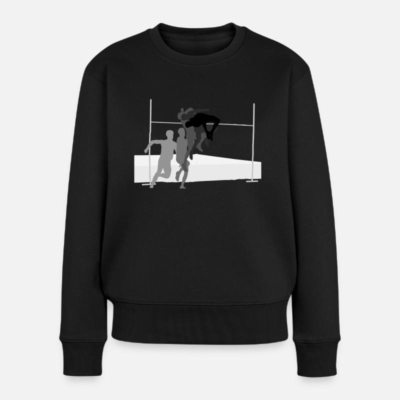 Hochsprung - Frauen Premium Bio Pullover - Schwarz